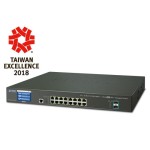 PLANET GS-5220-16T2XV L2+ 16-Port 10/100/1000T + 2-Port 10G SFP+ Managed Switch with LCD touch screen