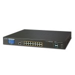 PLANET GS-5220-16UP2XV L2+ 16-Port 10/100/1000T Ultra PoE + 2-Port 10G SFP+ Managed Switch with LCD Touch Screen (400W)