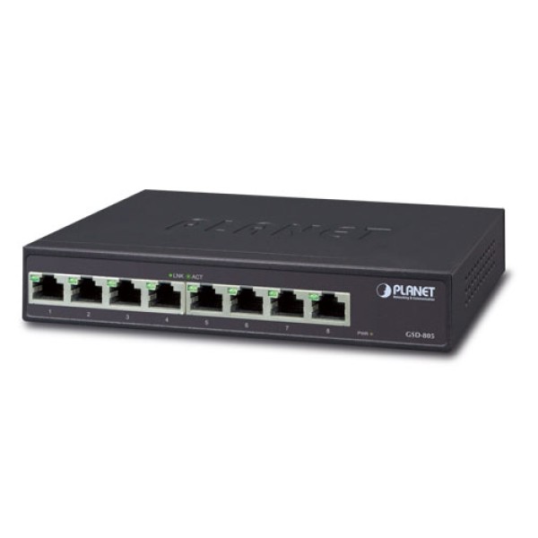 Planet GSD-805 8-Port 10/100/1000BASE-T Gigabit Ethernet Switch