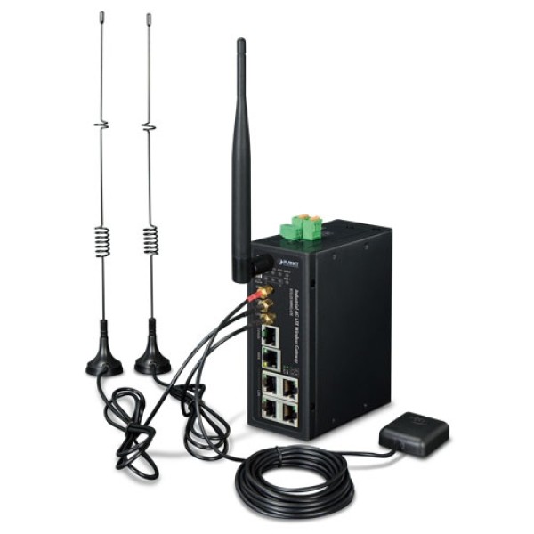 PLANET ICG-2510WG-LTE Industrial 4G LTE Cellular Wireless Gateway with 5-Port 10/100/1000T
