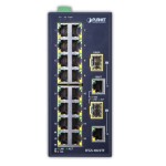 PLANET IFGS-1822TF Industrial 16-Port 10/100TX + 2-Port Gigabit TP/SFP Combo Ethernet Switch (-40~75 degrees C)