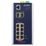 Planet IGS-10020HPT L2+ Industrial 8-Port 10/100/1000T 802.3at PoE + 2-Port 100/1000X SFP Managed Switch with Wide Operating Temperature