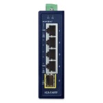 PLANET IGS-510TF Industrial Compact 4-Port 10/100/1000T + 1-Port 100/1000X Gigabit Ethernet Switch
