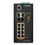 PLANET IGS-5225-8P2T2S L2+ Industrial 8-Port 10/100/1000T 802.3at PoE + 4-Port 100/1000X SFP Managed Ethernet Switch