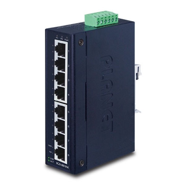 Planet IGS-801M 8-Port 10/100/1000Mbps Managed Industrial Ethernet Switch