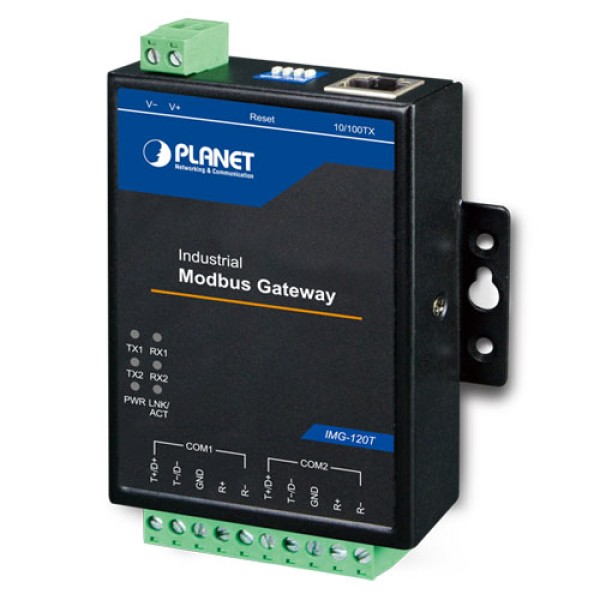 Planet IMG-120T Industrial 2-port RS422/485 Modbus Gateway