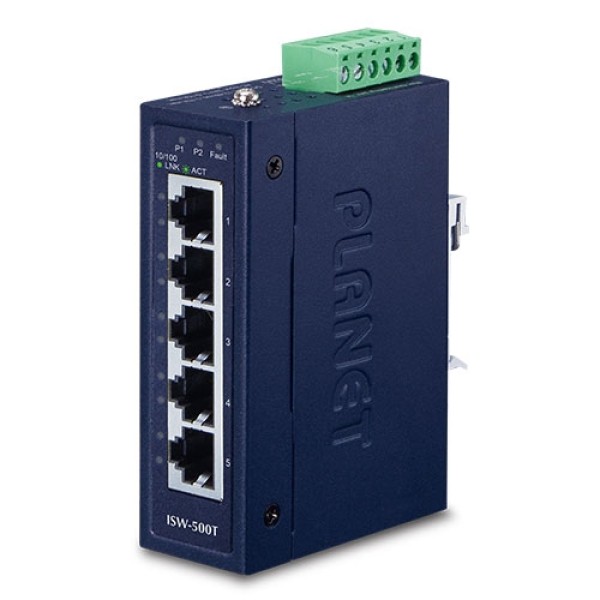 Planet ISW-500T Industrial 5-Port 10/100TX Compact Ethernet Switch