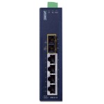 PLANET ISW-511T 4-Port 10/100Base-TX + 1-Port 100Base-FX Industrial Ethernet Switch with Wide Operating Temperature (-40~75 Degree C)