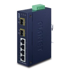 Planet ISW-621TF 4-Port 10/100Base-TX + 2-Port 100Base-FX SFP Industrial Ethernet Switch with Wide Operating Temperature
