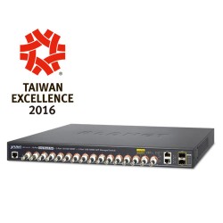 Planet LRP-1622CS 16-port Coax + 2-port 10/100/1000T + 2-port 100/1000X SFP Long Reach PoE over Coaxial Managed Switch