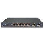 Planet SGS-5220-24P2X L2+ 24-Port 10/100/1000T 802.3at PoE + 2-Port 10G SFP+ Stackable Managed Switch / 440W