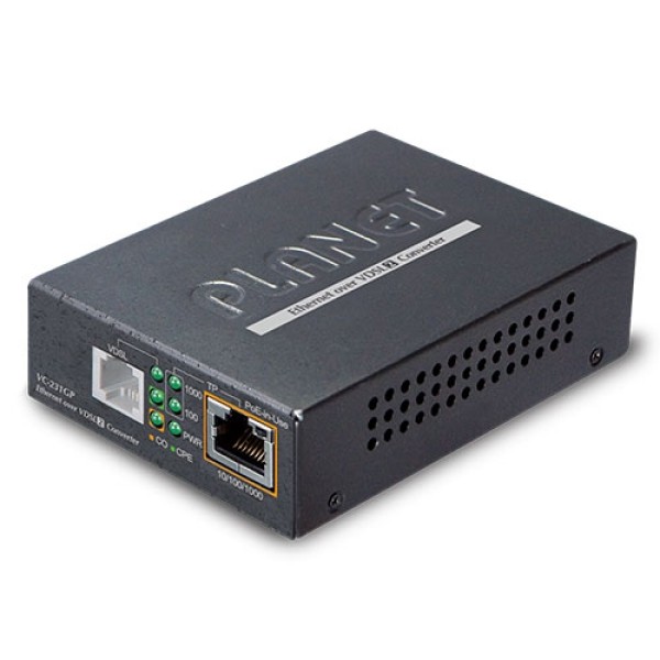 PLANET VC-231GP 1-Port 10/100/1000T 802.3at PoE+ Ethernet to VDSL2 Converter