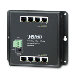 Planet WGS-4215-8T Industrial 8-Port 10/100/1000T Wall-mount Managed Switch (-40~75 degrees C)