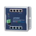 Planet WGS-804HPT Industrial 8-Port 10/100/1000T Wall-mount Managed Switch with 4-Port PoE+ (-40~75 degrees C)