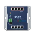 Planet WGS-804HPT Industrial 8-Port 10/100/1000T Wall-mount Managed Switch with 4-Port PoE+ (-40~75 degrees C)