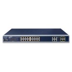 Planet WGSW-20160HP 16-Port 10/100/1000Mbps 802.3at PoE + 4-Port Gigabit TP / SFP Combo Managed Switch