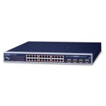 PLANET WGSW-24040HP 24-Port 10/100/1000Mbps 802.3at PoE+ with 4 Shared SFP Managed Switch