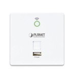 PLANET WNAP-W2200UE 300Mbps 802.11n In-Wall Wireless Access Point w/ USB Charger (EU Type, 802.3af/at)
