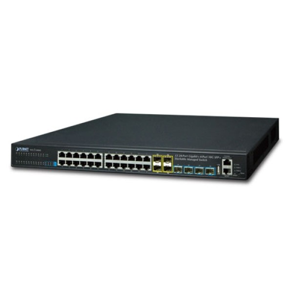 Planet XGS3-24042 Layer 3 24-Port 10/100/1000T + 4-Port 10G SFP+ Stackable Managed Switch