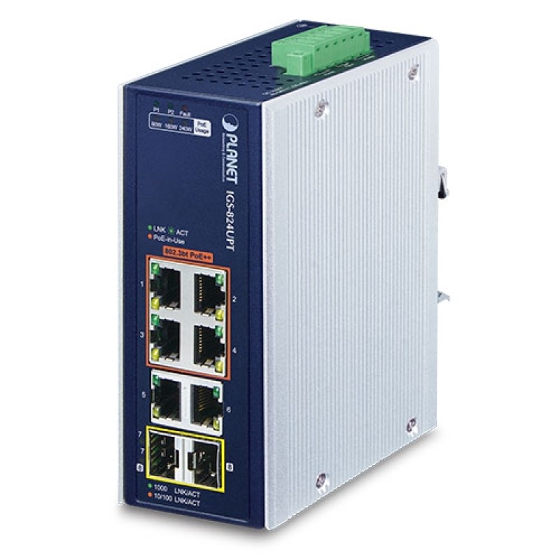 4 Port In-Wall Gigabit PoE Extender with IEEE 802.3bt Uplink Power