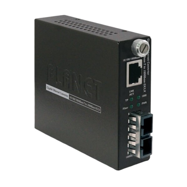 PLANET GST-802S 10/100/1000Base-T to 1000Base-LX(SC,SM) Smart Media Converter-10km