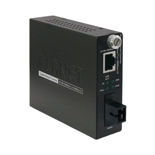 PLANET GST-806B15 10/100/1000Base-T to 1000Base-LX(WDM) Smart Media Converter-TX:1550nm-15km