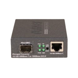 PLANET GT-905A 10/100/1000Base-T to mini-GBIC Managed Media Converter (LC,MM/SM)-distance depend on SFP module