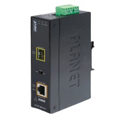 PLANET IGTP-805AT 1000Base-SX / LX to 10/100/1000Base-T 802.3at PoE Industrial Media Converter (mini-GBIC, SFP)