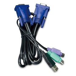 PLANET KVM-KC1-3 3M USB KVM Cable with built-in PS2 to USB Converter